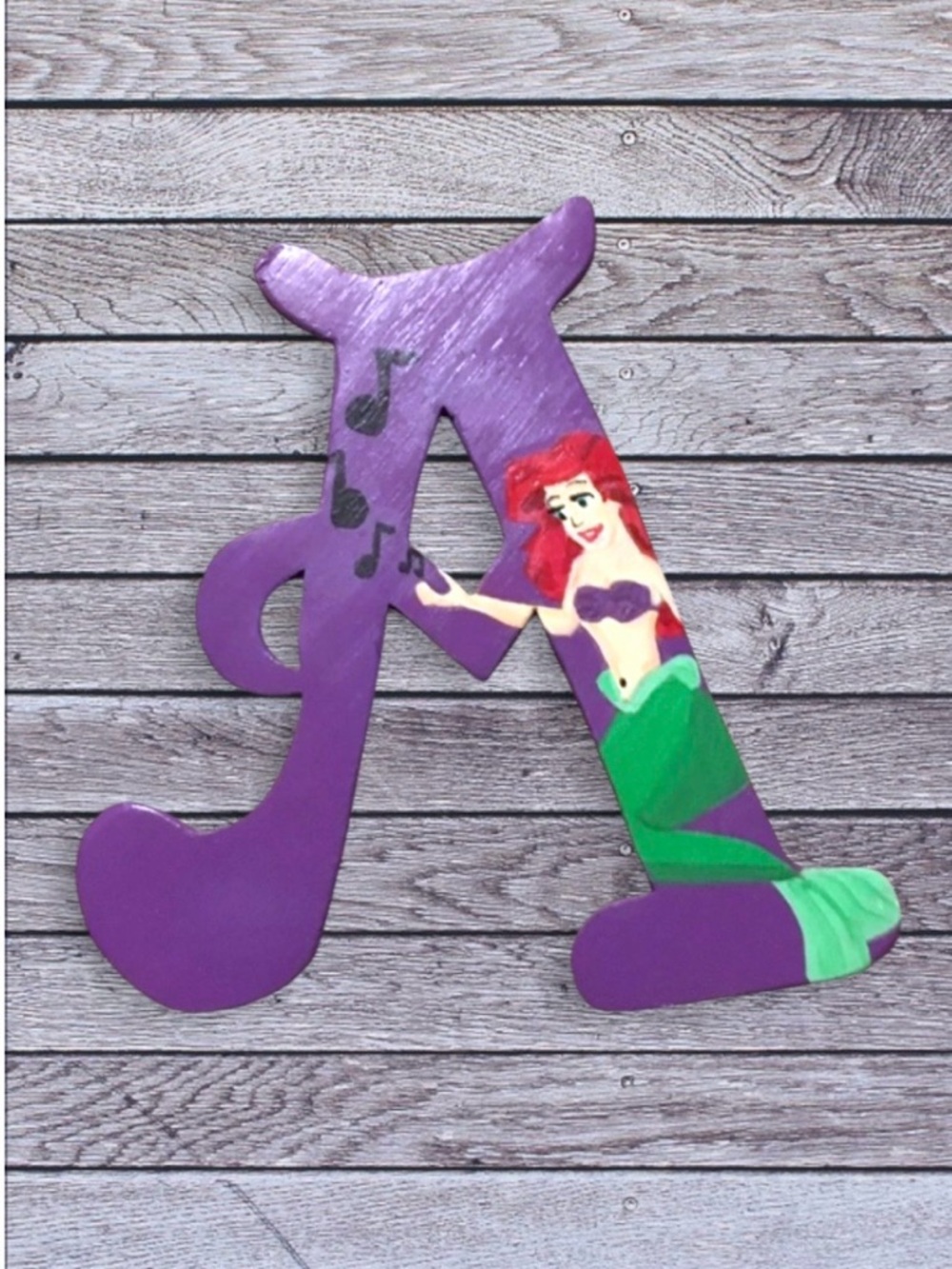 Hand painted Arial wall art letter A